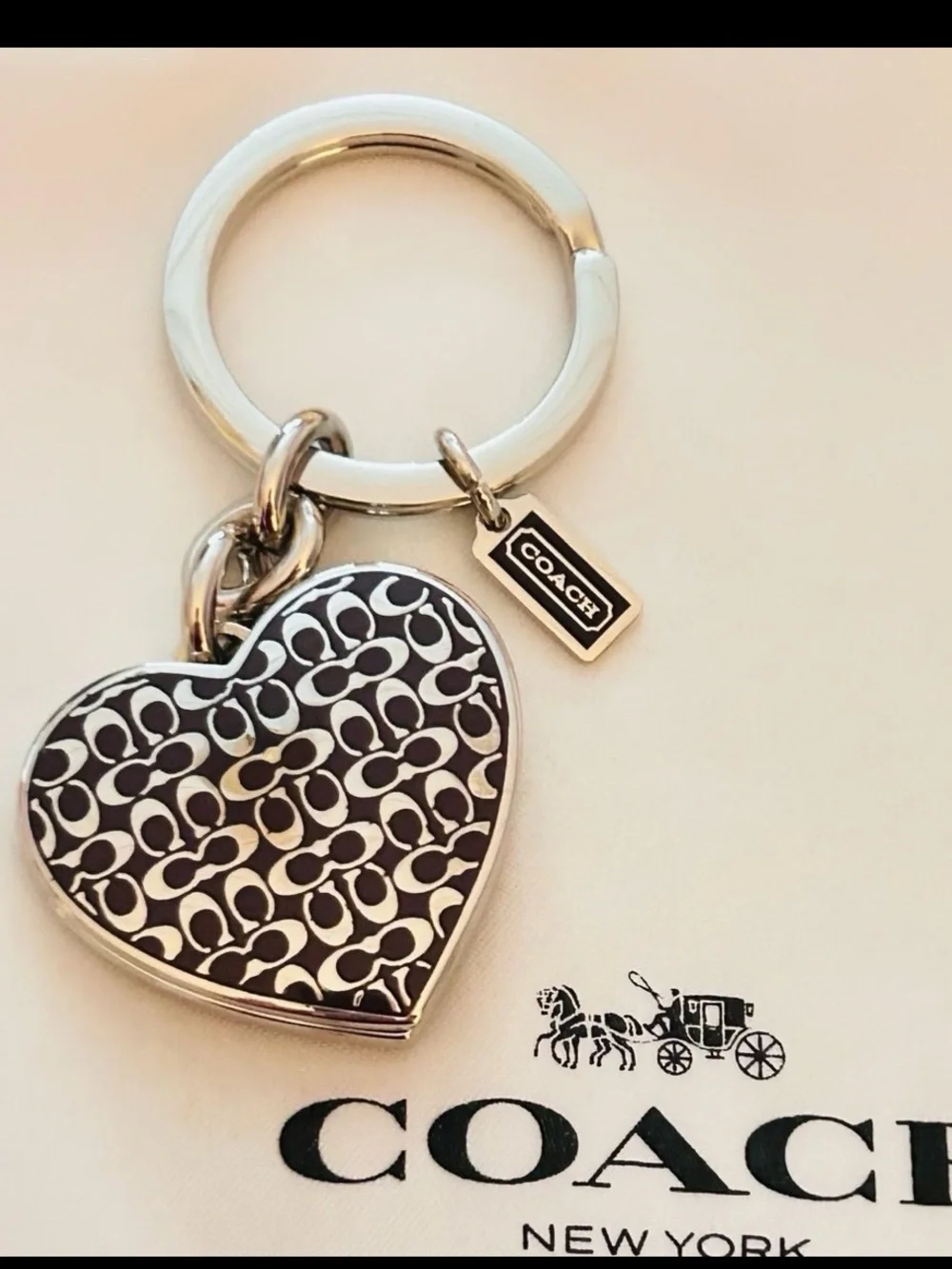 💰SOLD💰Coach Heart Picture Frame Keychain/ Bag Charm